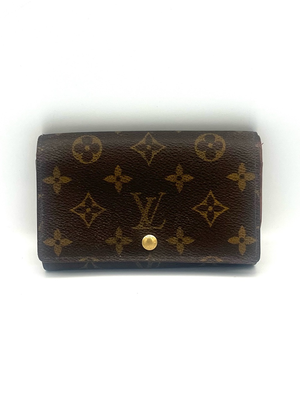 Louis Vuitton Vintage Brown/Gold Monogram Zip Around Snap-Closure Wallet